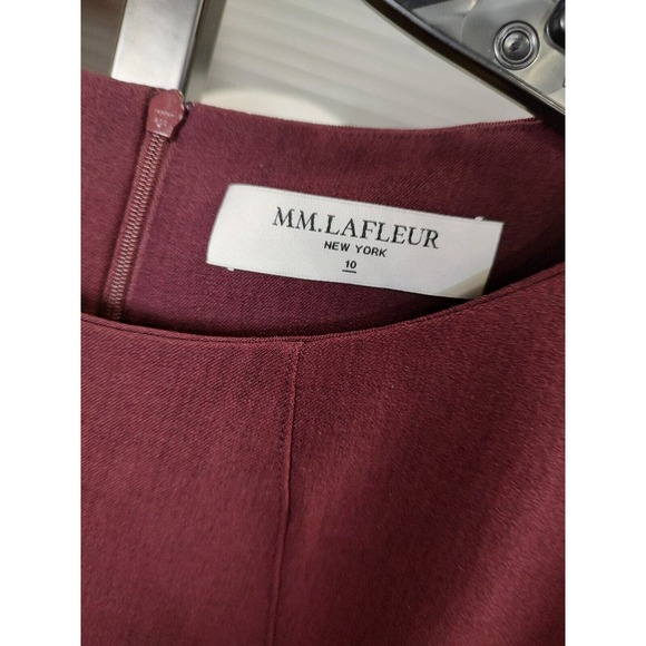 MM Lafleur Burgundy Midi Dress - Picture 3 of 10